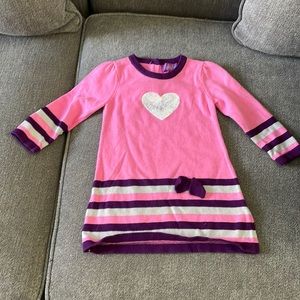 Baby Girl Heart Sweater Dress 9 months